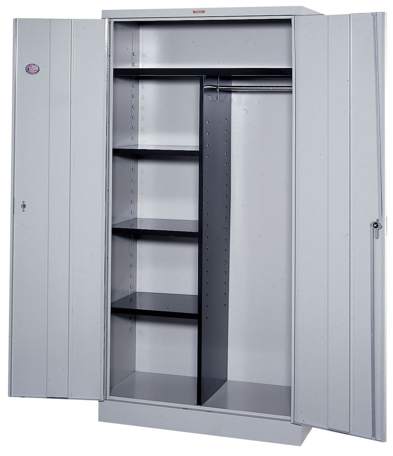 Double Wardrobe With Shelves Metal
