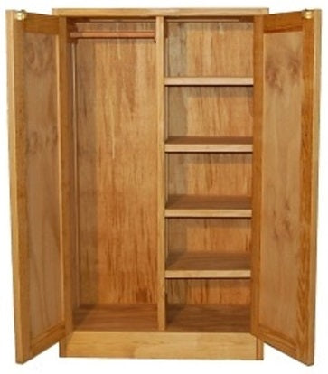 Double Wardrobe With Shelves